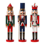 Maxbell 3 Pieces Wooden Christmas Nutcracker Crafts for Xmas Gift Fireplace Tabletop