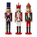Maxbell 3 Pieces Wooden Christmas Nutcracker Crafts for Xmas Gift Fireplace Tabletop
