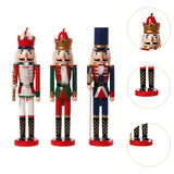 Maxbell 3 Pieces Wooden Christmas Nutcracker Crafts for Xmas Gift Fireplace Tabletop