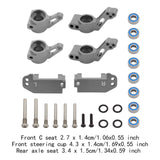 Maxbell RC Steering Components Upgrade Steering Blocks for 1:10 Scale Crawler RC Car Gray