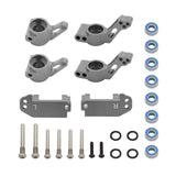 Maxbell RC Steering Components Upgrade Steering Blocks for 1:10 Scale Crawler RC Car Gray