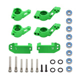 Maxbell RC Steering Components Upgrade Steering Blocks for 1:10 Scale Crawler RC Car Green