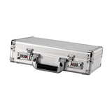 Maxbell Aluminum Alloy Case Equipment Protection Case for Outdoor Travel Mic Storage Argent with Sponge