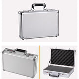 Maxbell Aluminum Alloy Case Equipment Protection Case for Outdoor Travel Mic Storage Argent with Sponge