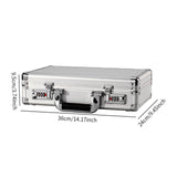 Maxbell Aluminum Alloy Case Equipment Protection Case for Outdoor Travel Mic Storage Argent with Sponge