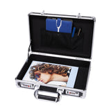 Maxbell Aluminum Alloy Case Equipment Protection Case for Outdoor Travel Mic Storage Black with Sponge