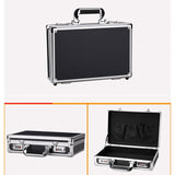 Maxbell Aluminum Alloy Case Equipment Protection Case for Outdoor Travel Mic Storage Black with Sponge