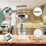 Maxbell Butter Churn with Handle Vintage Egg Beater Baking Hand Crank Butter Churner 1500ml