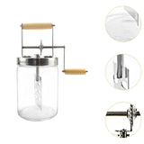 Maxbell Butter Churn with Handle Vintage Egg Beater Baking Hand Crank Butter Churner 1000ml