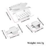 Maxbell 3Pcs Skid Plate Sturdy Complete Chassis Armors for cc02 Accessories Hobby Car