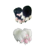 Maxbell Cat Claw Gloves Dress up Plush Gloves for Party Stage Performance Masquerade black