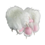 Maxbell Cat Claw Gloves Dress up Plush Gloves for Party Stage Performance Masquerade white