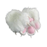 Maxbell Cat Claw Gloves Dress up Plush Gloves for Party Stage Performance Masquerade white