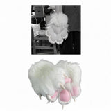 Maxbell Cat Claw Gloves Dress up Plush Gloves for Party Stage Performance Masquerade white