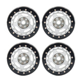 Maxbell 4Pcs RC Wheel Rim Set Replace Metal Wheel Rim Hub for D90 1:10 Scale Vehicle Argent