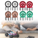 Maxbell 4Pcs RC Wheel Rim Set Replace Metal Wheel Rim Hub for D90 1:10 Scale Vehicle Argent