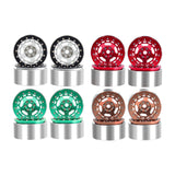 Maxbell 4Pcs RC Wheel Rim Set Replace Metal Wheel Rim Hub for D90 1:10 Scale Vehicle Argent