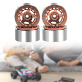 Maxbell 4Pcs RC Wheel Rim Set Replace Metal Wheel Rim Hub for D90 1:10 Scale Vehicle Camel