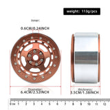 Maxbell 4Pcs RC Wheel Rim Set Replace Metal Wheel Rim Hub for D90 1:10 Scale Vehicle Camel