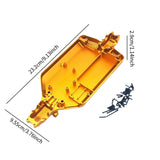 Maxbell RC Car Chassis Plate DIY Replacement for 16101 16102 16103 16104 16106 16201 Gold