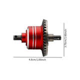 Maxbell RC Car Differential Aluminum Alloy Sturdy Complete Kit for 1/10 RC Car Truck Red