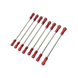 Maxbell 8Pcs Chassis Linkage Professional RC Chassis Link Rod for Yk4106 1/10 RC DIY red