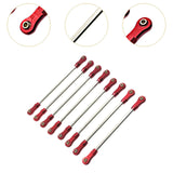 Maxbell 8Pcs Chassis Linkage Professional RC Chassis Link Rod for Yk4106 1/10 RC DIY red