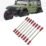 Maxbell 8Pcs Chassis Linkage Professional RC Chassis Link Rod for Yk4106 1/10 RC DIY red