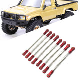 Maxbell 8Pcs Chassis Linkage Professional RC Chassis Link Rod for Yk4106 1/10 RC DIY red