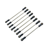Maxbell 8Pcs Chassis Linkage Professional RC Chassis Link Rod for Yk4106 1/10 RC DIY black