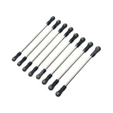 Maxbell 8Pcs Chassis Linkage Professional RC Chassis Link Rod for Yk4106 1/10 RC DIY black