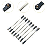 Maxbell 8Pcs Chassis Linkage Professional RC Chassis Link Rod for Yk4106 1/10 RC DIY black