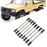 Maxbell 8Pcs Chassis Linkage Professional RC Chassis Link Rod for Yk4106 1/10 RC DIY black