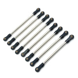 Maxbell 8Pcs Chassis Linkage Professional RC Chassis Link Rod for Yk4106 1/10 RC DIY black