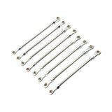 Maxbell 8Pcs Chassis Linkage Professional RC Chassis Link Rod for Yk4106 1/10 RC DIY argent