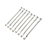 Maxbell 8Pcs Chassis Linkage Professional RC Chassis Link Rod for Yk4106 1/10 RC DIY argent