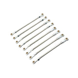 Maxbell 8Pcs Chassis Linkage Professional RC Chassis Link Rod for Yk4106 1/10 RC DIY argent