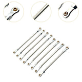 Maxbell 8Pcs Chassis Linkage Professional RC Chassis Link Rod for Yk4106 1/10 RC DIY argent