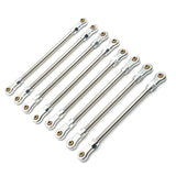 Maxbell 8Pcs Chassis Linkage Professional RC Chassis Link Rod for Yk4106 1/10 RC DIY argent