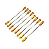 Maxbell 8Pcs Chassis Linkage Professional RC Chassis Link Rod for Yk4106 1/10 RC DIY gold