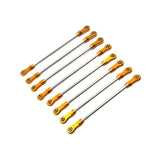 Maxbell 8Pcs Chassis Linkage Professional RC Chassis Link Rod for Yk4106 1/10 RC DIY gold