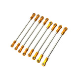 Maxbell 8Pcs Chassis Linkage Professional RC Chassis Link Rod for Yk4106 1/10 RC DIY gold