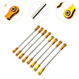 Maxbell 8Pcs Chassis Linkage Professional RC Chassis Link Rod for Yk4106 1/10 RC DIY gold