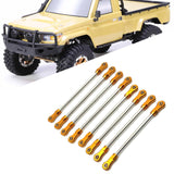 Maxbell 8Pcs Chassis Linkage Professional RC Chassis Link Rod for Yk4106 1/10 RC DIY gold