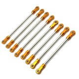 Maxbell 8Pcs Chassis Linkage Professional RC Chassis Link Rod for Yk4106 1/10 RC DIY gold