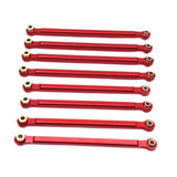 Maxbell 8x Chassis Fixing Rod RC Car Upgrade Accessories for 1:12 Scale RC Car MN128 red