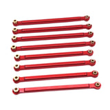 Maxbell 8x Chassis Fixing Rod RC Car Upgrade Accessories for 1:12 Scale RC Car MN128 red