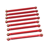 Maxbell 8x Chassis Fixing Rod RC Car Upgrade Accessories for 1:12 Scale RC Car MN128 red