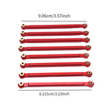 Maxbell 8x Chassis Fixing Rod RC Car Upgrade Accessories for 1:12 Scale RC Car MN128 red