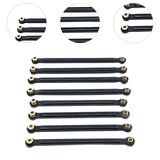 Maxbell 8x Chassis Fixing Rod RC Car Upgrade Accessories for 1:12 Scale RC Car MN128 black